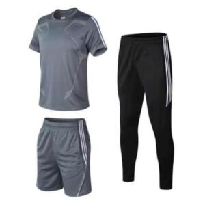 Football Uniform with gray and black colour